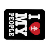 Ich Herz (Liebe) Erawan My Lao People Magnet (Horizontal)