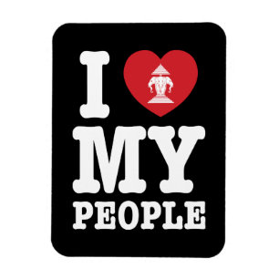 Ich Herz (Liebe) Erawan My Lao People Magnet