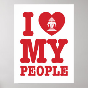 Ich Herz (Liebe) Erawan My Lao People Poster