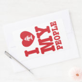 Ich Herz (Liebe) Erawan My Lao People Rechteckiger Aufkleber (Umschlag)