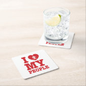 Ich Herz (Liebe) Erawan My Lao People Rechteckiger Pappuntersetzer (Vor Ort)