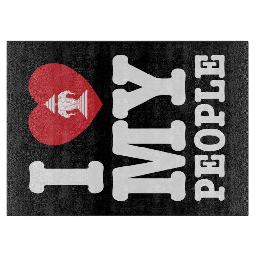 Ich Herz (Liebe) Erawan My Lao People Schneidebrett (Vorderseite)