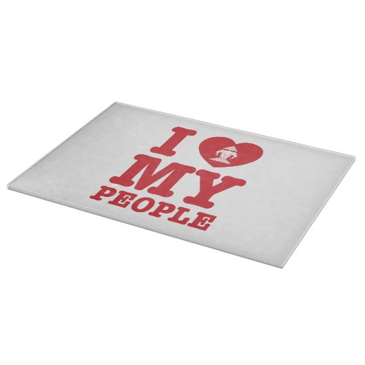 Ich Herz (Liebe) Erawan My Lao People Schneidebrett (Ecke)