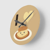 Ich Herz (Liebe) Flan! Runde Wanduhr (Winkel)