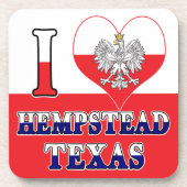 Ich Herz Liebe Hempstead Texas Getränkeuntersetzer (Vorderseite)