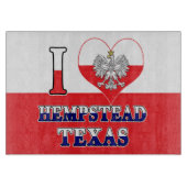 Ich Herz Liebe Hempstead Texas Schneidebrett (Vorderseite)