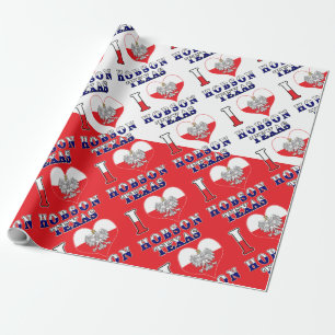 Ich Herz Liebe Hobson Texas Geschenkpapier