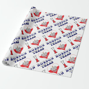 Ich Herz Liebe Hobson Texas Geschenkpapier