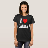 Ich Herz Liebe Laura Niedlich Matching Ehepaar T-Shirt (Vorne ganz)