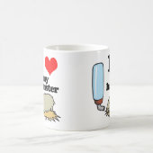 Ich Herz (Liebe) Mein Hamster Kaffeetasse (Mittel)