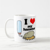 Ich Herz (Liebe) Mein Hamster Kaffeetasse (Links)