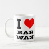 ICH HERZ (LIEBE) OHRENWACHE KAFFEETASSE (Links)