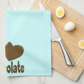 Ich Herz Liebe Schokolade Geschirrtuch (Viertel Falte)