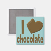 Ich Herz Liebe Schokolade Magnet (Vorderseite/Rückseite)