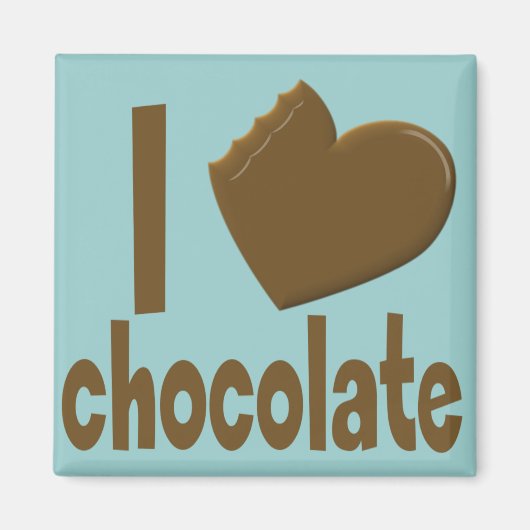 Ich Herz Liebe Schokolade Magnet (Vorne)