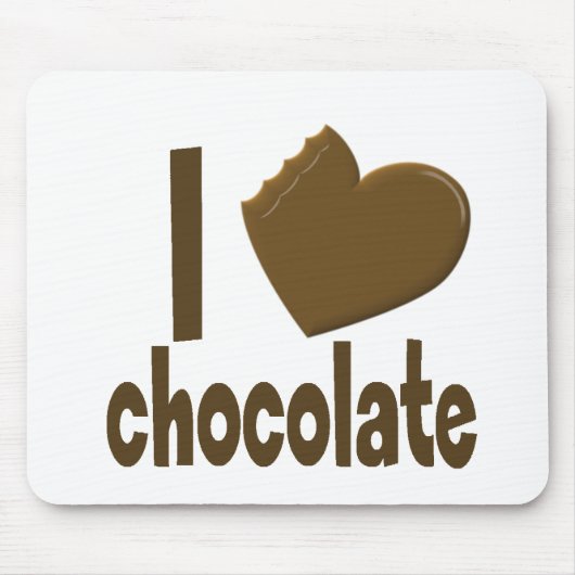Ich Herz Liebe Schokolade Mousepad (Vorne)