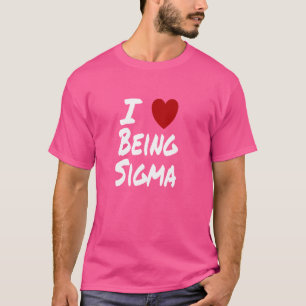 Ich Herz (Liebe) Sigma Loner Meme Introvertieren i T-Shirt