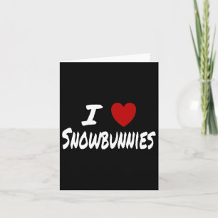 Ich Herz (Liebe) Snowbunnies Skifahren Snowboarden Karte