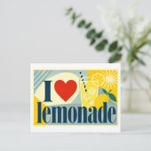"Ich [Herz] Limonade" Postkarte (Stehend Vorderseite)