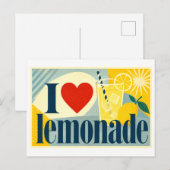 "Ich [Herz] Limonade" Postkarte (Vorne/Hinten)