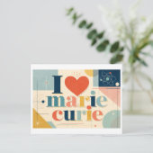"Ich [Herz] Marie Curie" Postkarte (Stehend Vorderseite)