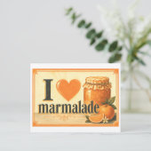 "Ich [Herz] Marmelade" Postkarte (Stehend Vorderseite)