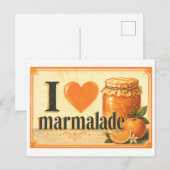 "Ich [Herz] Marmelade" Postkarte (Vorne/Hinten)
