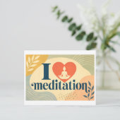 "Ich [Herz] Meditation" Postkarte (Stehend Vorderseite)