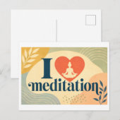 "Ich [Herz] Meditation" Postkarte (Vorne/Hinten)