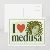 "Ich [Herz] Medusa" Postkarte (Vorne/Hinten)