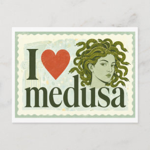 "Ich [Herz] Medusa" Postkarte