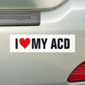 Ich [Herz] MEIN ACD Autoaufkleber (Auf Auto)