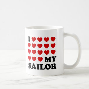 Ich (Herz) mein Seeleute Kaffeetasse
