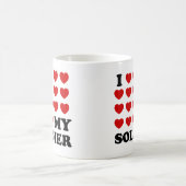 Ich (Herz) mein Soldat Kaffeetasse (Mittel)