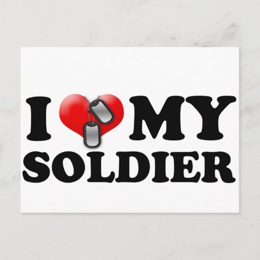 Ich (Herz) mein Soldat Postkarte (Vorderseite)