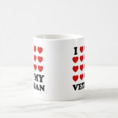Ich (Herz) mein Veteran Kaffeetasse (Mittel)