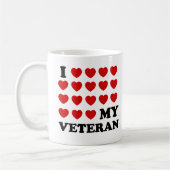 Ich (Herz) mein Veteran Kaffeetasse (Links)