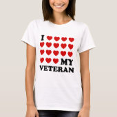 Ich (Herz) mein Veteran T-Shirt (Vorderseite)