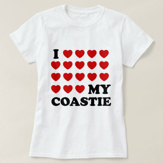 Ich (Herz) meine Coastie T-Shirt (Design vorne)