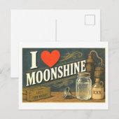 "Ich [Herz] Mondschein" Postkarte (Vorne/Hinten)