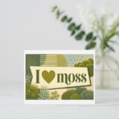 "Ich [Herz] Moos" Postkarte (Stehend Vorderseite)