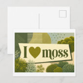 "Ich [Herz] Moos" Postkarte (Vorne/Hinten)