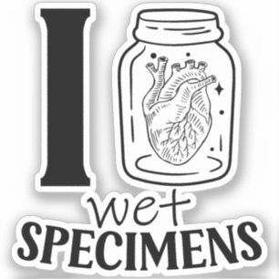 Ich Herz Nassschaum, Funny Taxidermy erhalten Aufkleber
