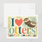 "Ich [Herz] Otter" Postkarte (Vorne/Hinten)
