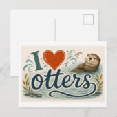 "Ich [Herz] Otter" Postkarte (Vorne/Hinten)