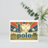 "Ich [Herz] Polo" Postkarte (Stehend Vorderseite)
