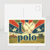 "Ich [Herz] Polo" Postkarte (Vorne/Hinten)