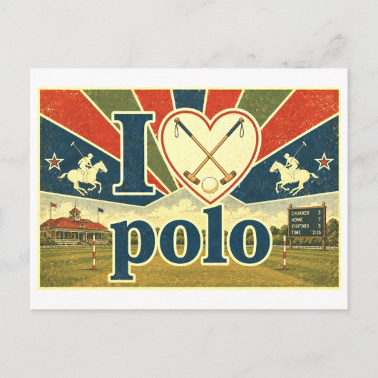 "Ich [Herz] Polo" Postkarte (Vorderseite)