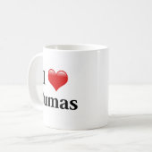 Ich Herz Pumas Kaffeetasse (Vorderseite Links)