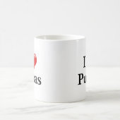 Ich Herz Pumas Kaffeetasse (Mittel)